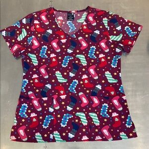 Zoe Chloe Scrub Top Size Small